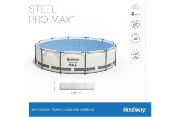 Bestway Steel Pro MAX Piscina Fuori Terra 305x76 cm - Grigio - immagine 7