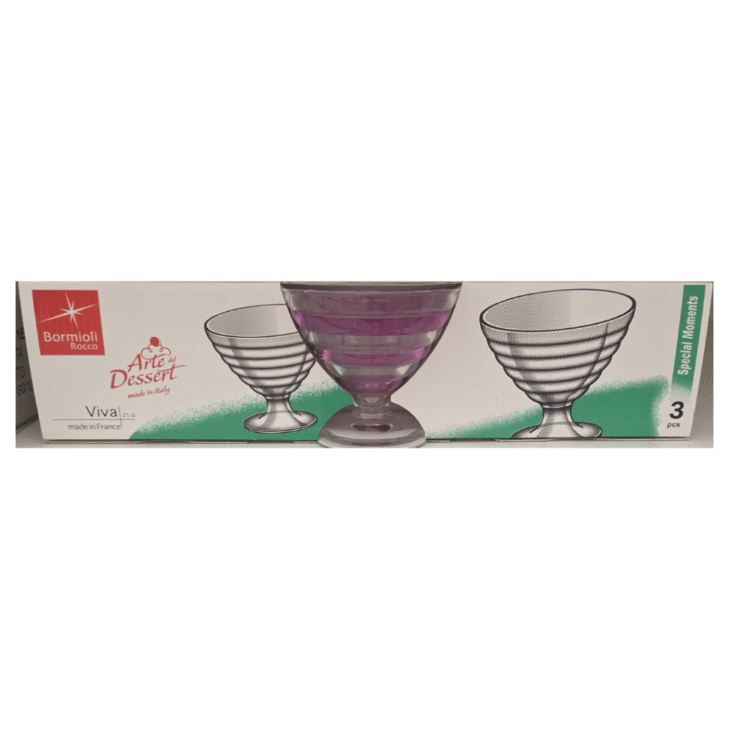 Coppetta in Vetro Dessert 21cl Bormioli Rocco Viva – SET 3 Pezzi