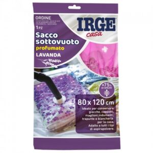 Irge Sacco Sottovuoto Profumato Lavanda 80x120 cm – Conserva con Freschezza e Fragranza