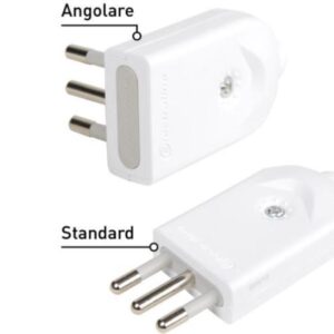 Spina Orientabile Electraline 10A 2P+T Bianco 71001 - Soluzione Comoda e Sicura per i Tuoi Dispositivi Elettrici
