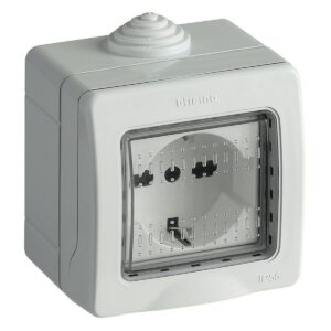 Scatola di Derivazione IP55 con Presa Schuko - Protezione Efficiente e Connettività Sicura